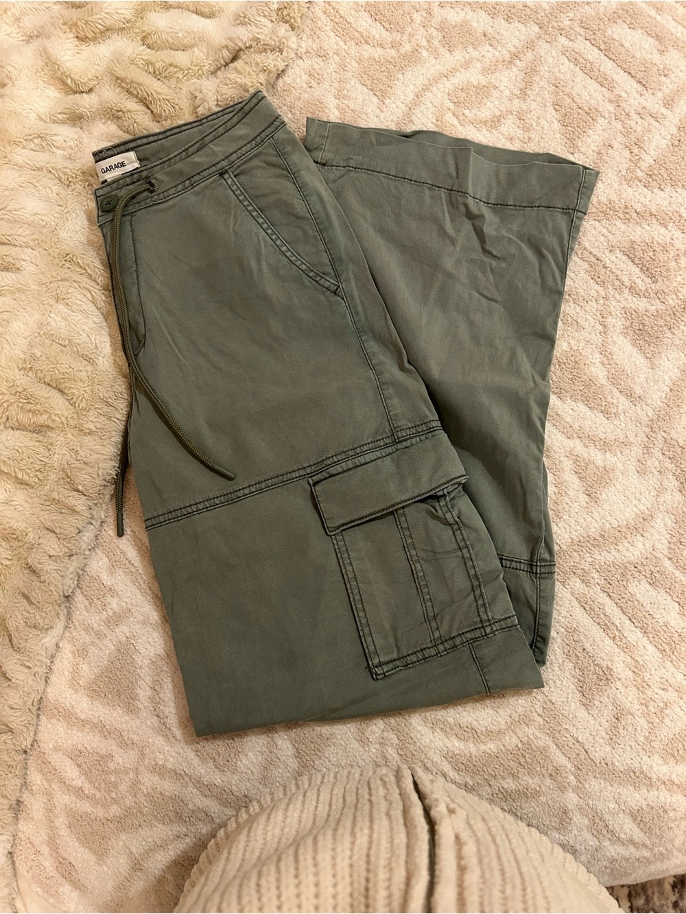 Garage Olive Green Cargo Pants